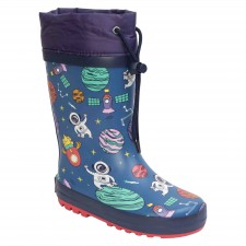 CRECENDO, Girl Rain Boots, Galaxy design.